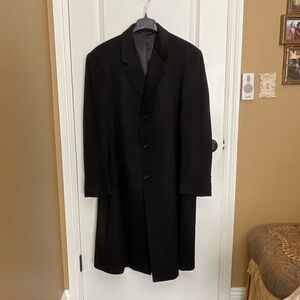 Saks Fifth Avenue Black Satin-Lined Men's Coat